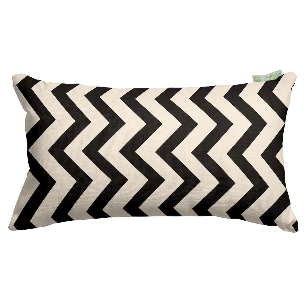 Majestic Home Goods Pillow 12x20 Chevron Black