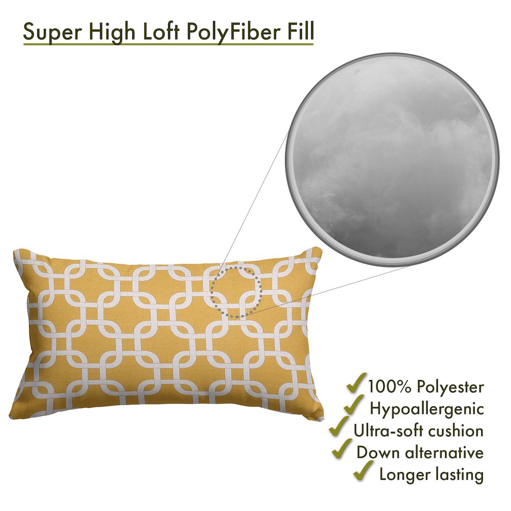 Majestic Home Goods Pillow 12x20 Links Yellow