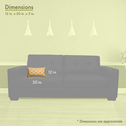 Majestic Home Goods Pillow 12x20 Links Yellow