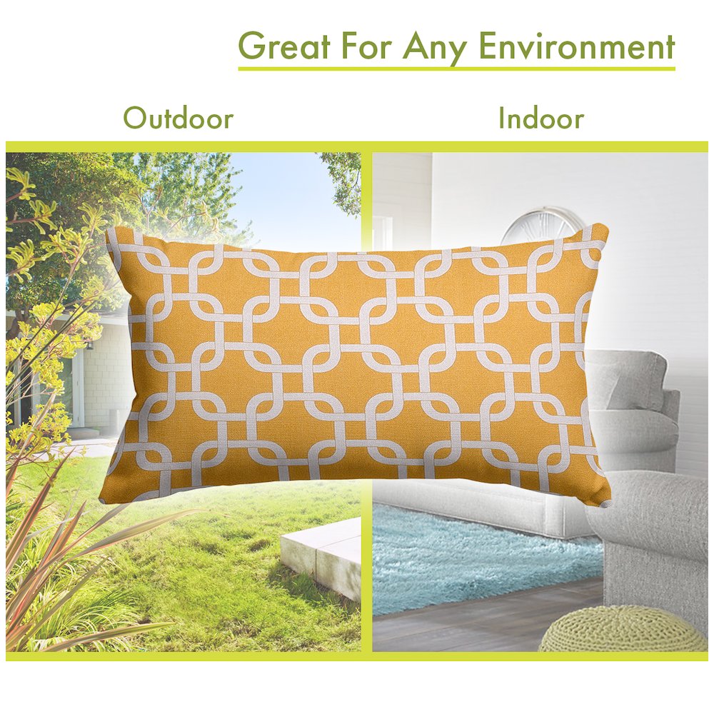 Majestic Home Goods Pillow 12x20 Links Yellow