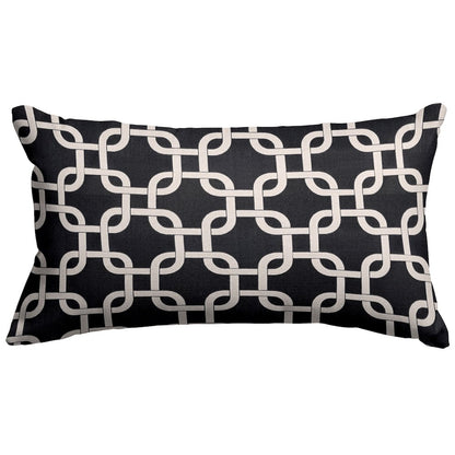 Majestic Home Goods Pillow 12x20 Links Black