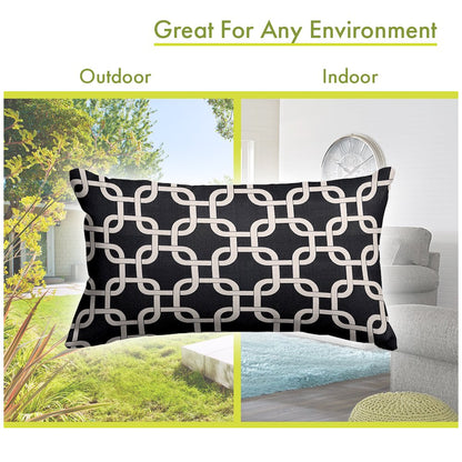 Majestic Home Goods Pillow 12x20 Links Black
