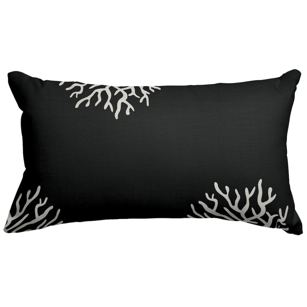 Majestic Home Goods Pillow 12x20 Coral Black