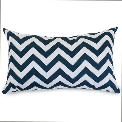 Majestic Home Goods Pillow 12x20 Chevron Navy