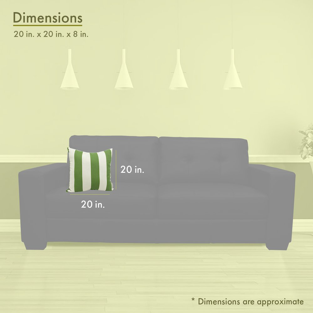 Majestic Home Goods Pillow 20x20 Vertical Stripe Sage