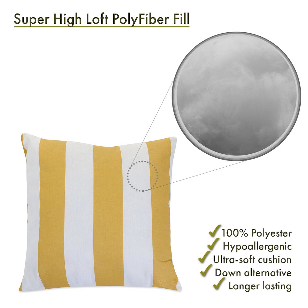 Majestic Home Goods Pillow 20x20 Vertical Stripe Yellow
