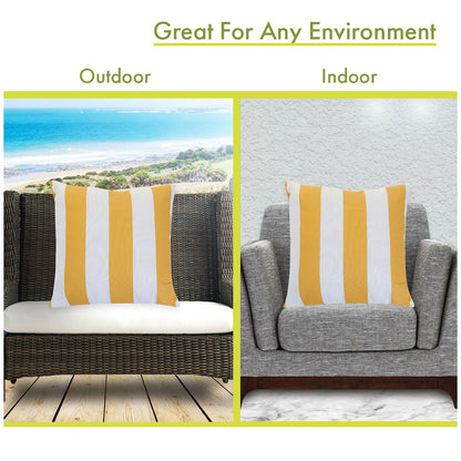 Majestic Home Goods Pillow 20x20 Vertical Stripe Yellow