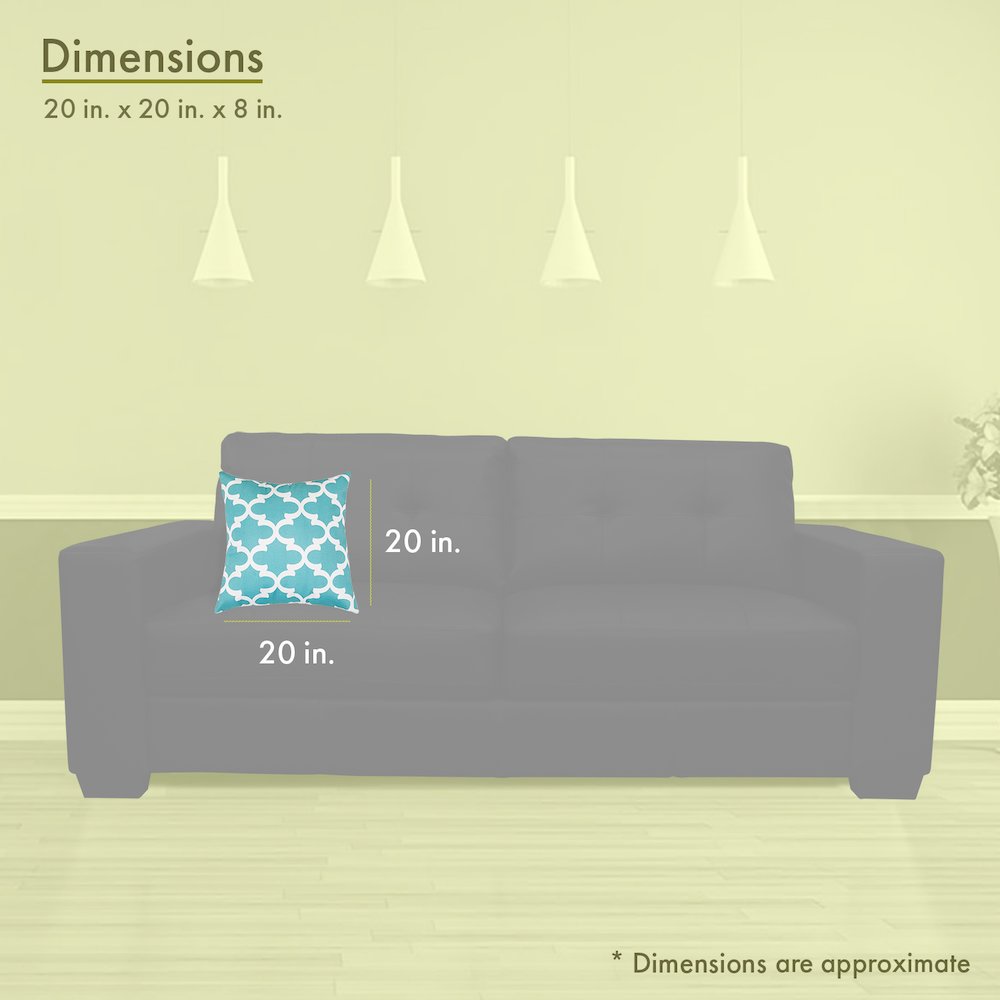Majestic Home Goods Pillow 20x20 Trellis Teal