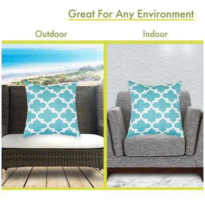 Majestic Home Goods Pillow 20x20 Trellis Teal