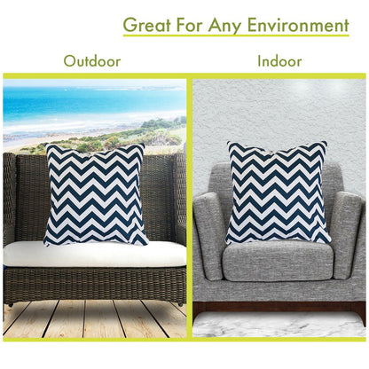 Majestic Home Goods Pillow 20x20 Chevron Navy