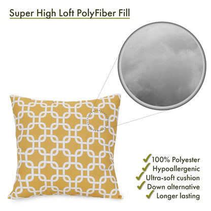 Majestic Home Goods Pillow 24x24 Links Yellow