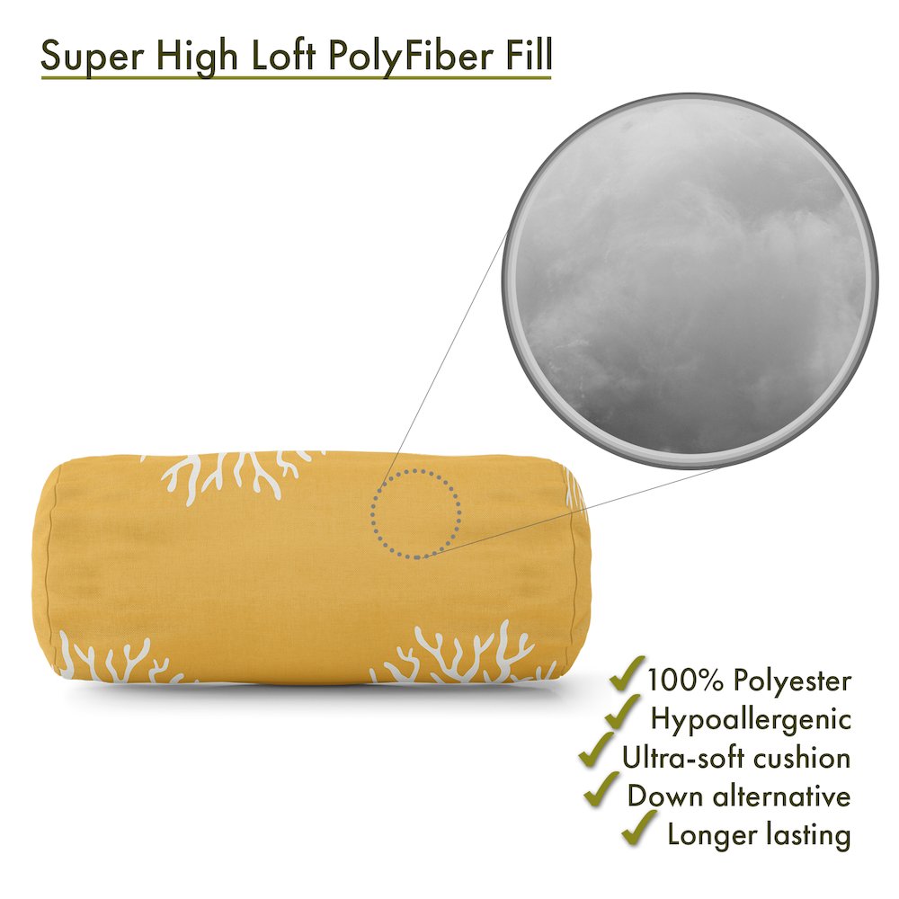 Majestic Home Goods Bolster Pillow Coral Yellow