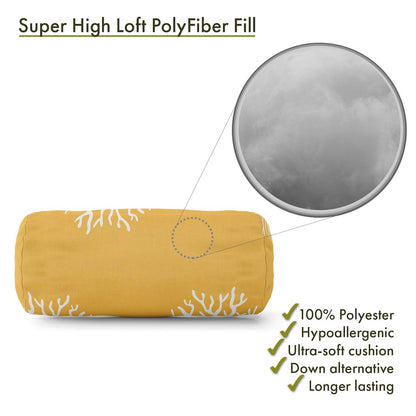 Majestic Home Goods Bolster Pillow Coral Yellow