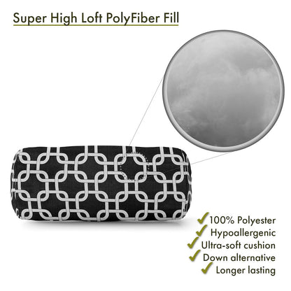 Majestic Home Goods Bolster Pillow Links Black