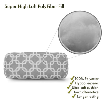 Majestic Home Goods Bolster Pillow Links Gray