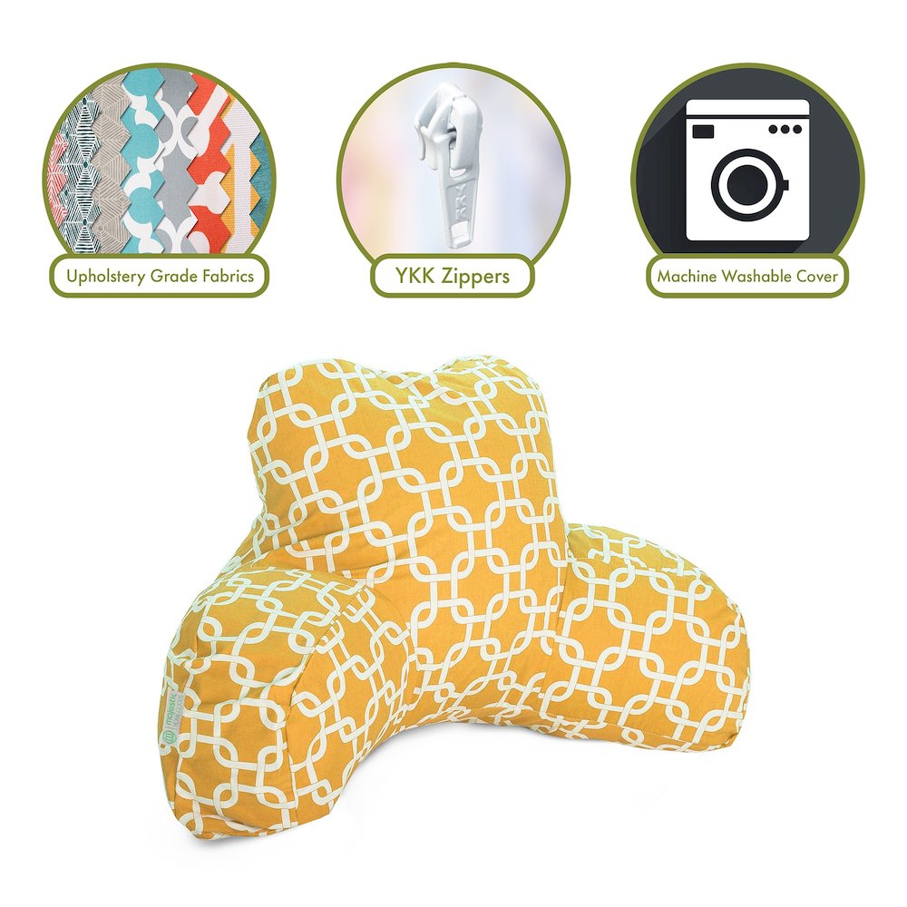 Majestic Home Goods Reading Pillow Links Yellow