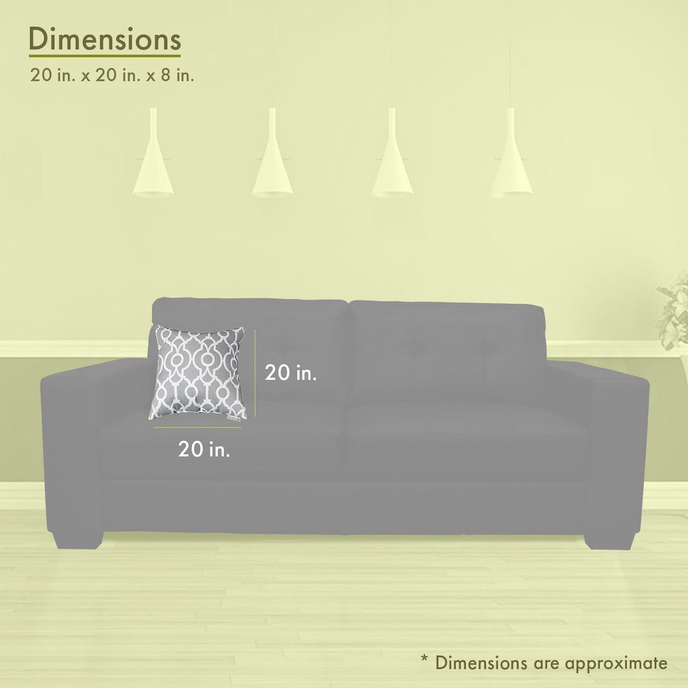 Majestic Home Goods Pillow 20x20 Athens Gray