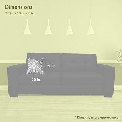 Majestic Home Goods Pillow 20x20 Athens Gray