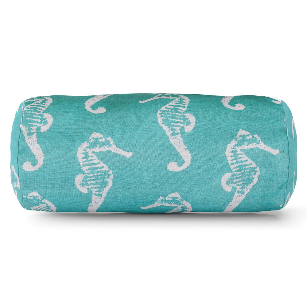 Majestic Home Goods Bolster Pillow Sea Horse Teal