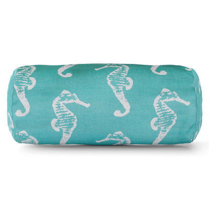 Majestic Home Goods Bolster Pillow Sea Horse Teal