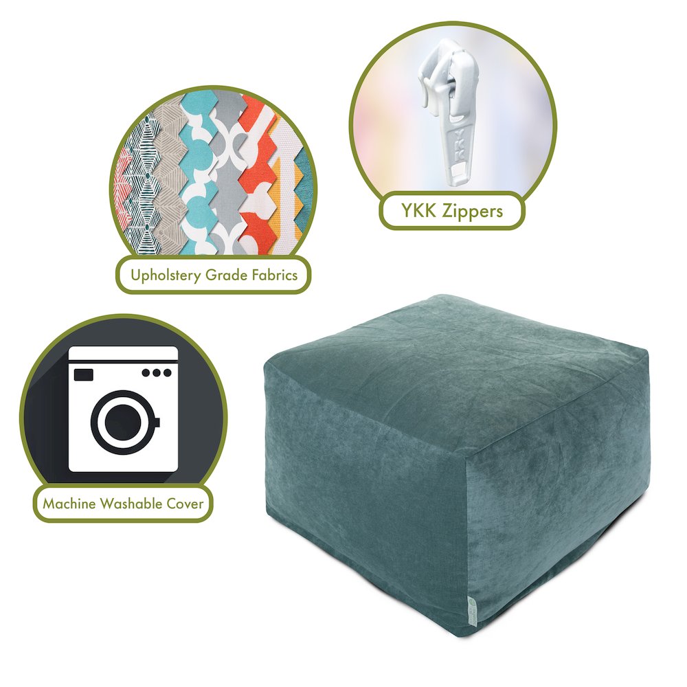 Majestic Home Goods Ottoman Pouf Villa Azure