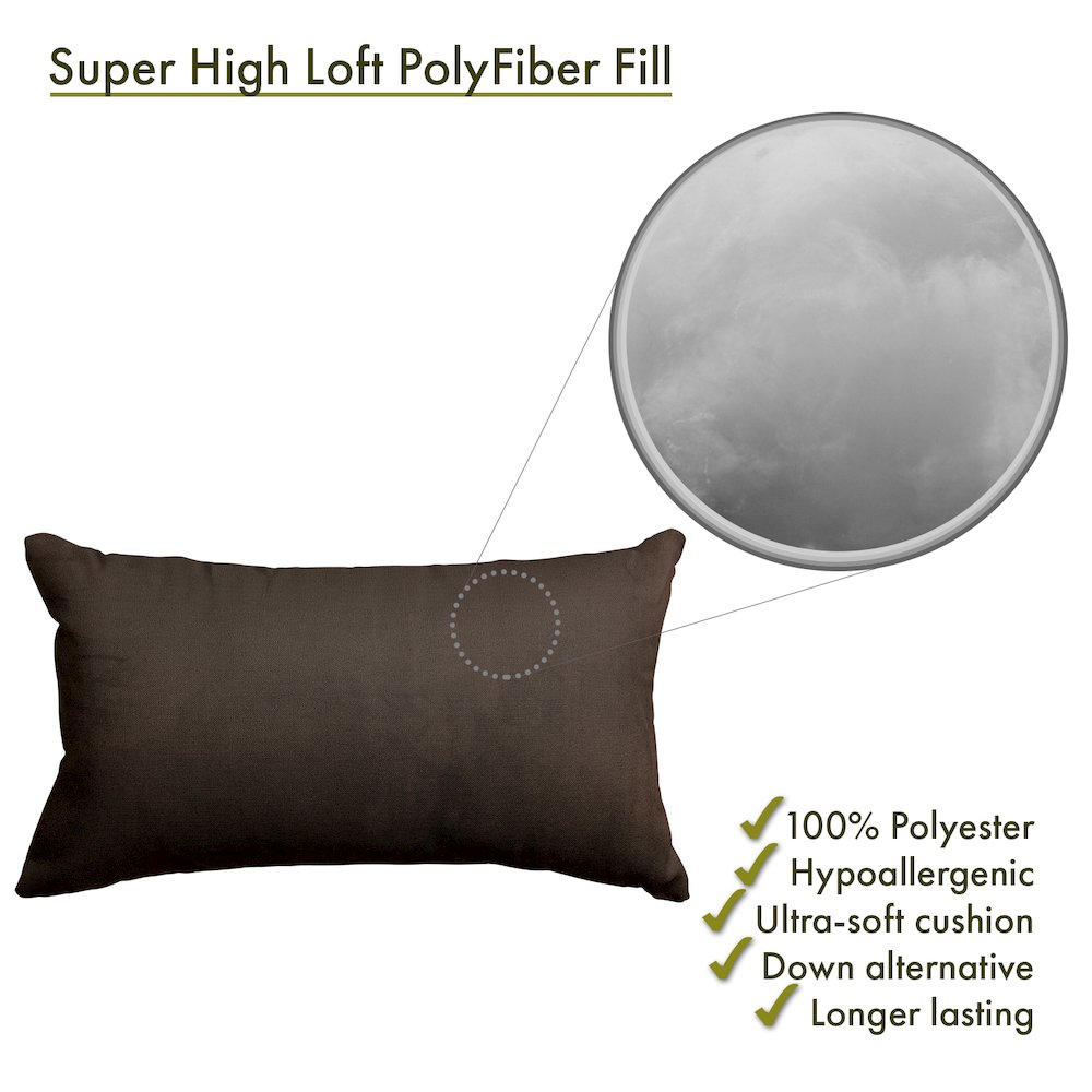 Majestic Home Goods Pillow 12x20 Faux Suede Dark Brown