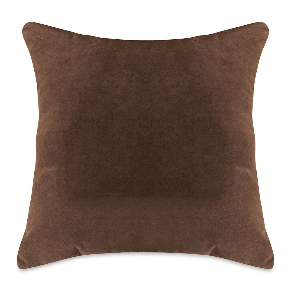 Majestic Home Goods Pillow 24x24 Faux Suede Dark Brown