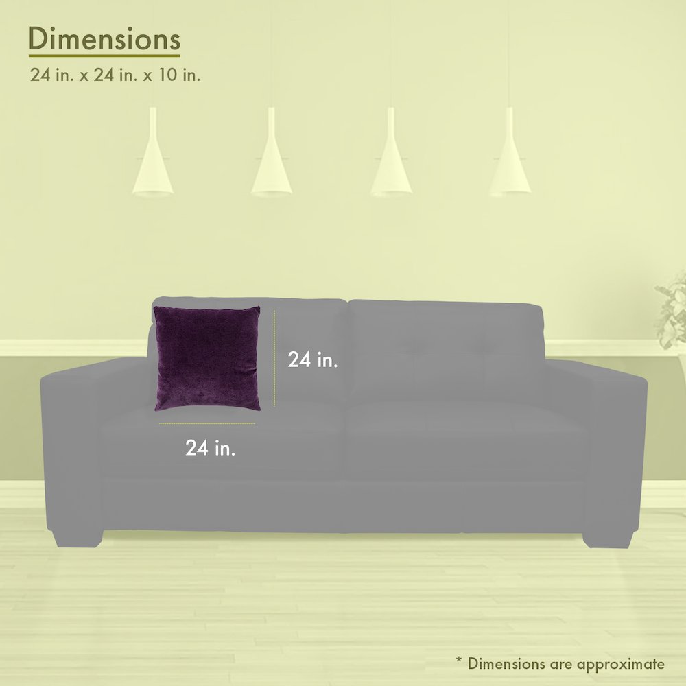 Majestic Home Goods Pillow 24x24 Villa Aubergine
