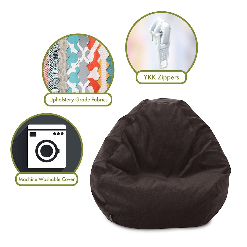 Majestic Home Goods Small Bean Bag Villa Storm