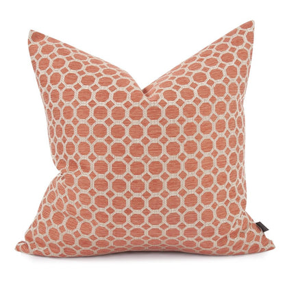 24 x 24 Pyth Coral Pillow  - Down Insert
