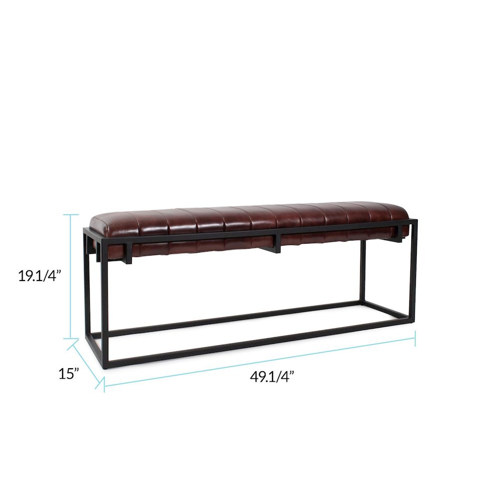 Brisbane Leather Bench