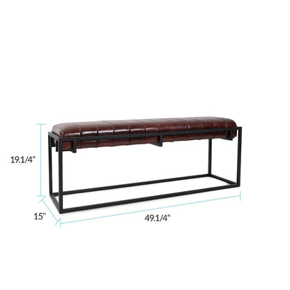 Brisbane Leather Bench