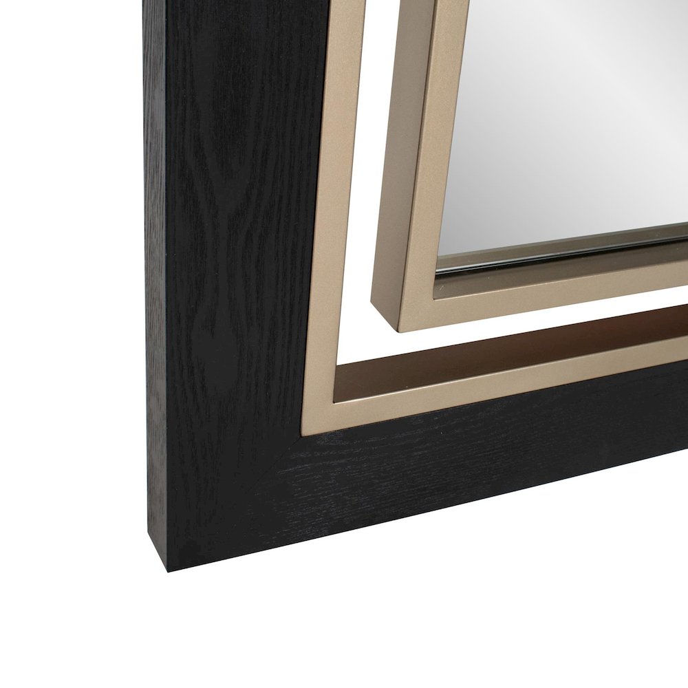 Bertoia Oversized Mirror in a Wooden and Metal Frame