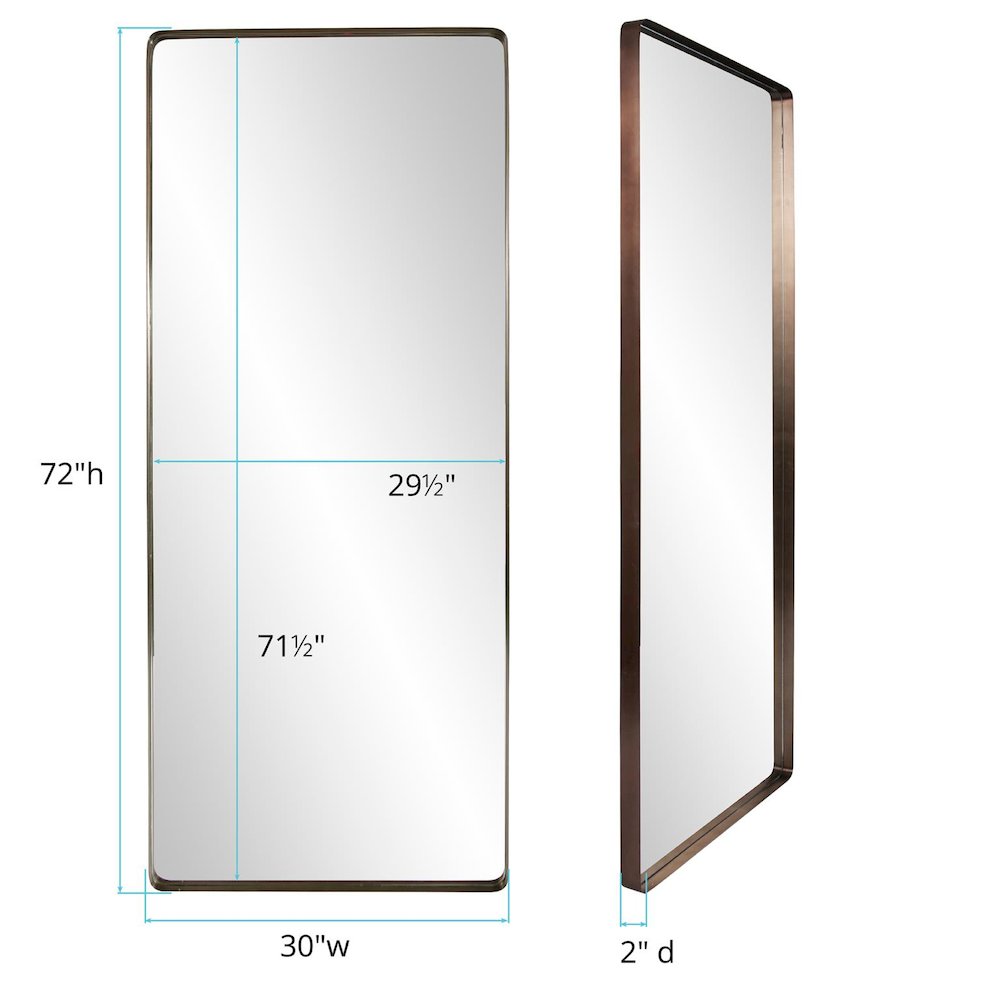 Steele Brass Oversize Mirror