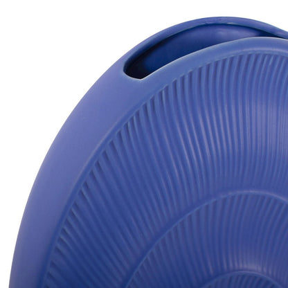 Radiant Blue Wide Ceramic Vase