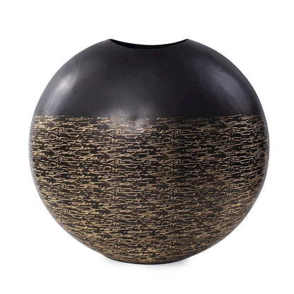 Golden Thread Medium Disc Vase