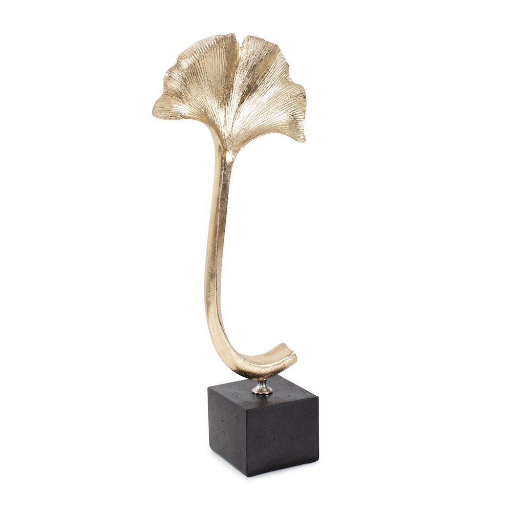 Gifu Golden Ginkgo Leaf Sculpture- Tall