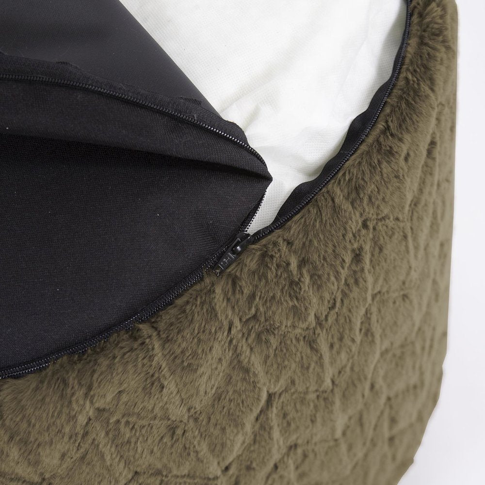 Foot Pouf Angora Moss