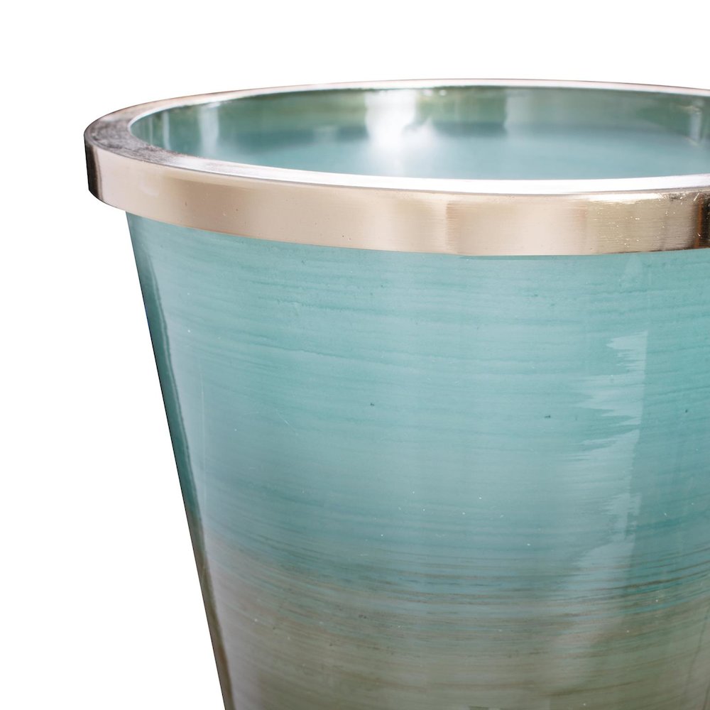 Capri Stripe Flared Glass Vase- Large