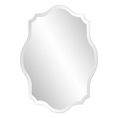 Frameless Scalloped Mirror Long