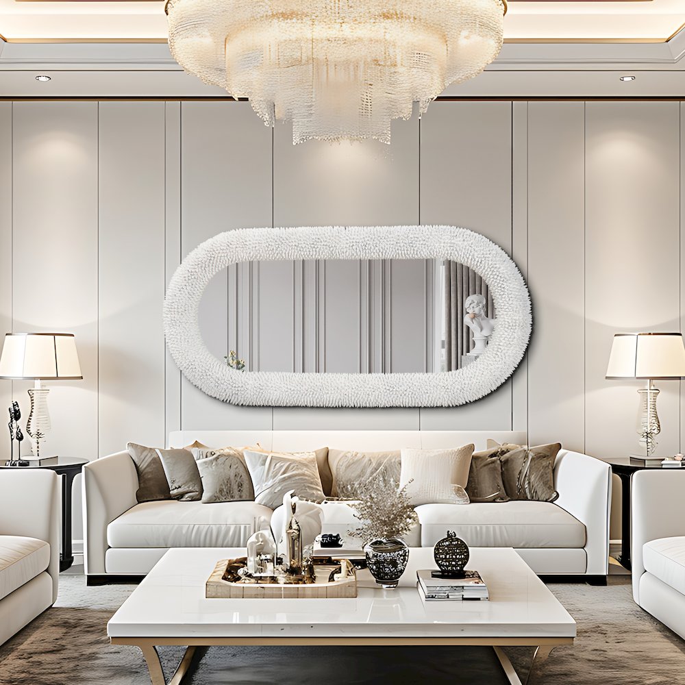 Coralline Oversized Oval Mirror