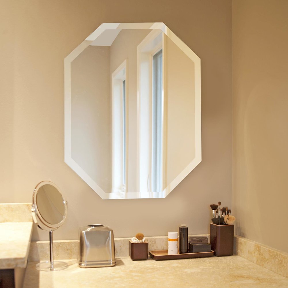 Frameless Octagonal Mirror