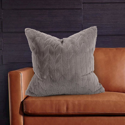 24 x 24 Angora Stone Pillow  - Poly Insert