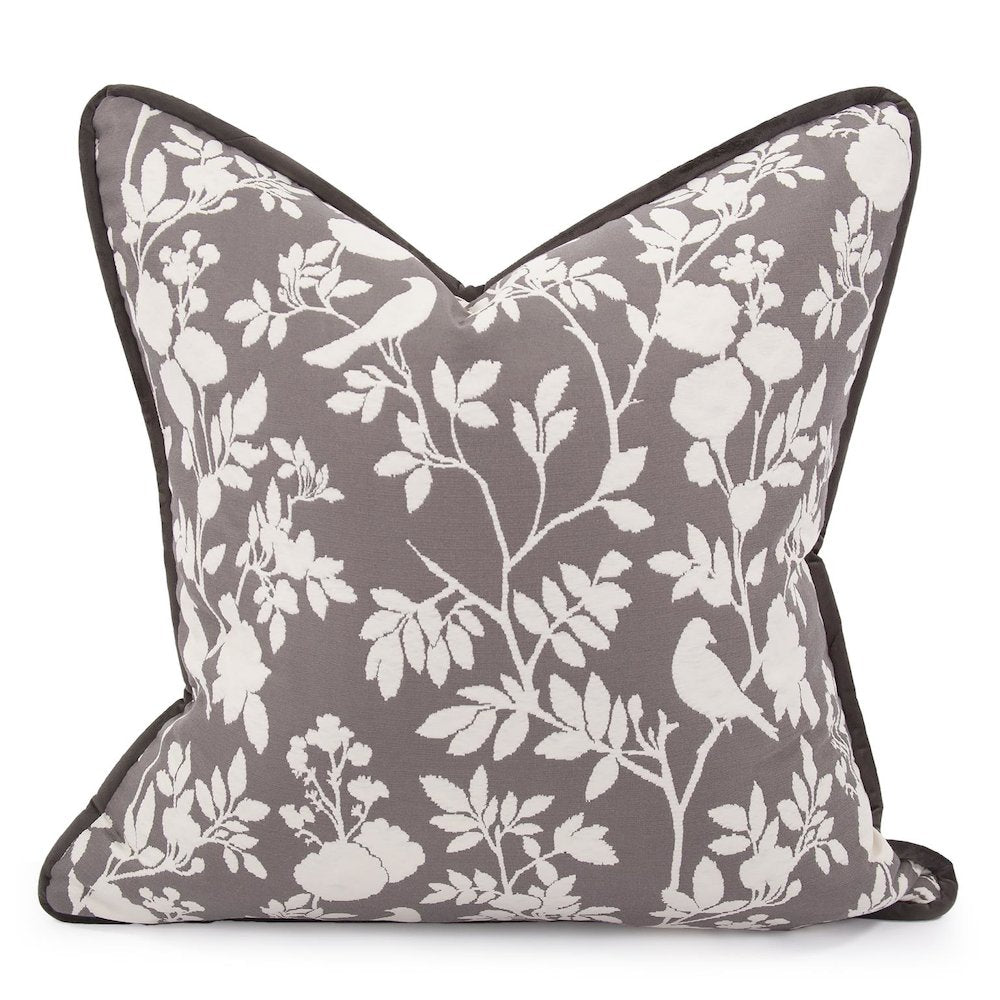 24 x 24 Pillow  Sparrow Charcoal - Down Insert