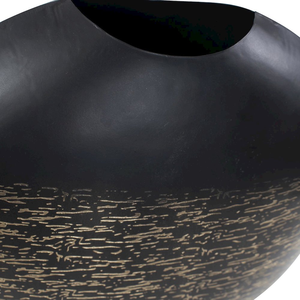Golden Thread Large Disc Vase