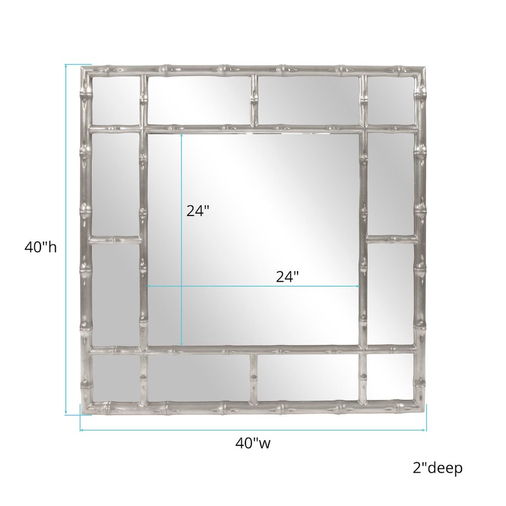 Bamboo Mirror - Glossy Nickel
