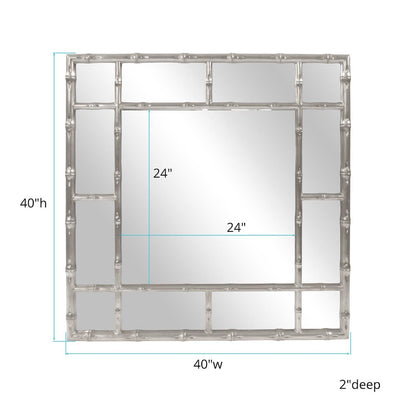 Bamboo Mirror - Glossy Nickel