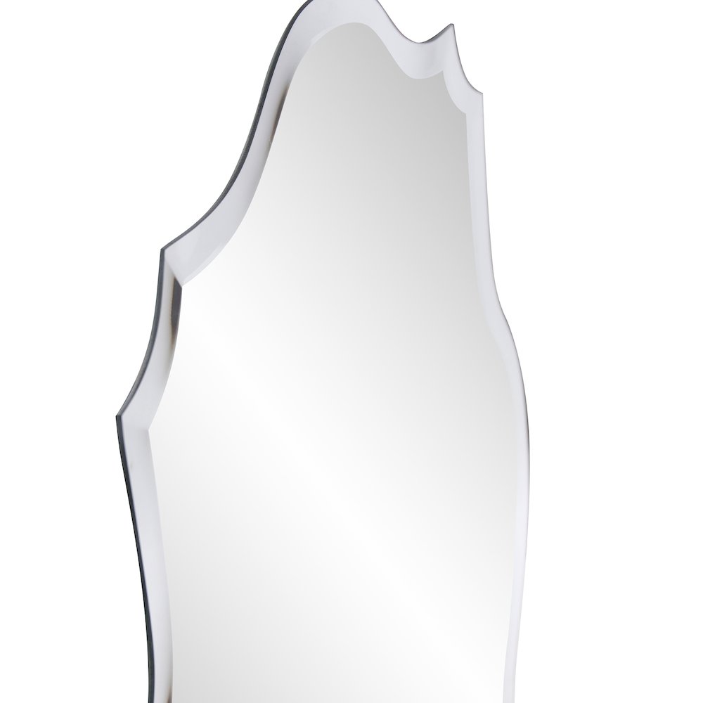 Frameless Scalloped Mirror Long