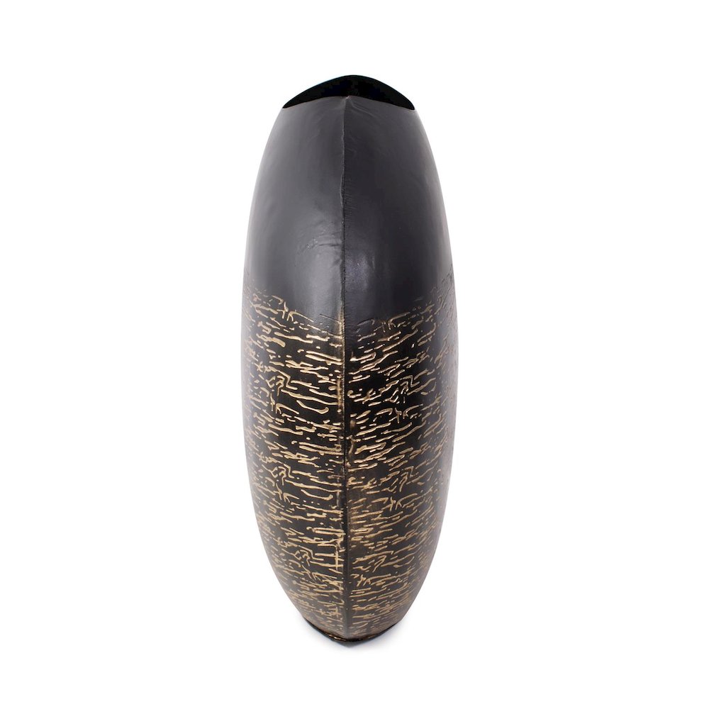 Golden Thread Large Disc Vase