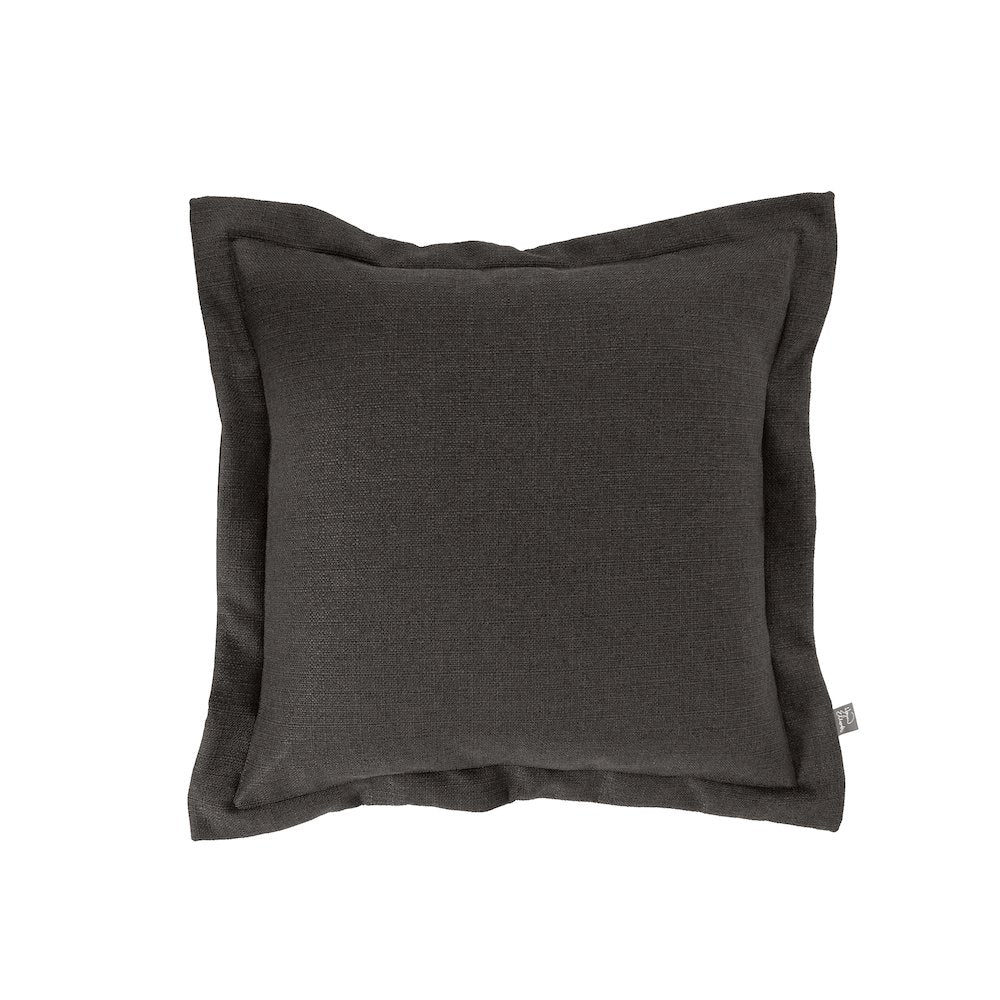 Scroll Puff Ottoman Sterling Charcoal Titanium Frame